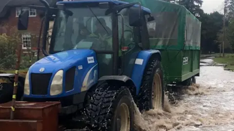 Herefordshire Council Picture of the tractor shared by Herefordshire Highways on Twitter