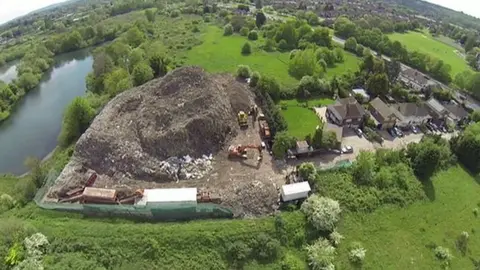 BBC A giant pile of rubbish in Orpington
