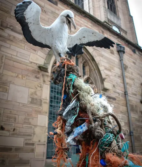 Christian Smith Gail Dooley's Tidal Shame outside Liverpool Parish Church