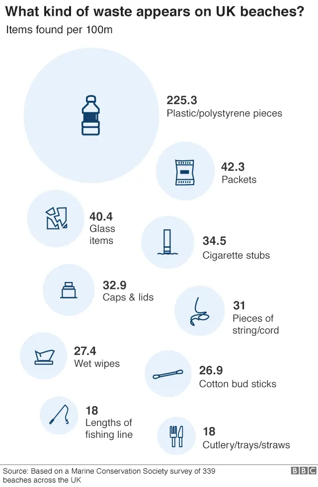 beach waste infographic