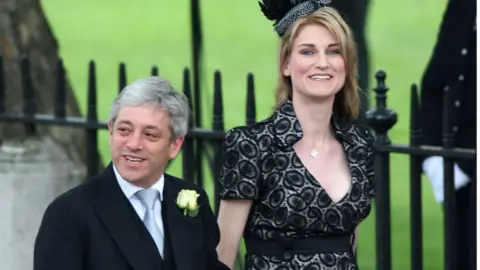 Press Association John Bercow, speaker of the House of Commons, and his wife, Sally, walking