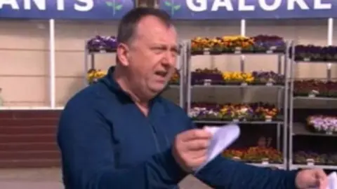 BBC Plants Galore owner Tony Joyner tearing up the "rubbish" order