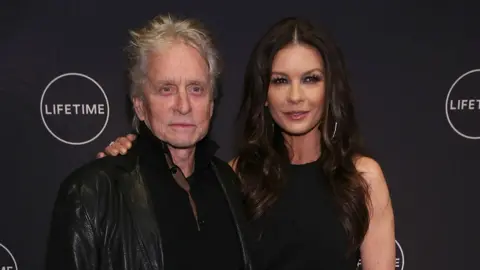 Getty Images Michael Douglas and wife Catherine Zeta-Jones in November 2017