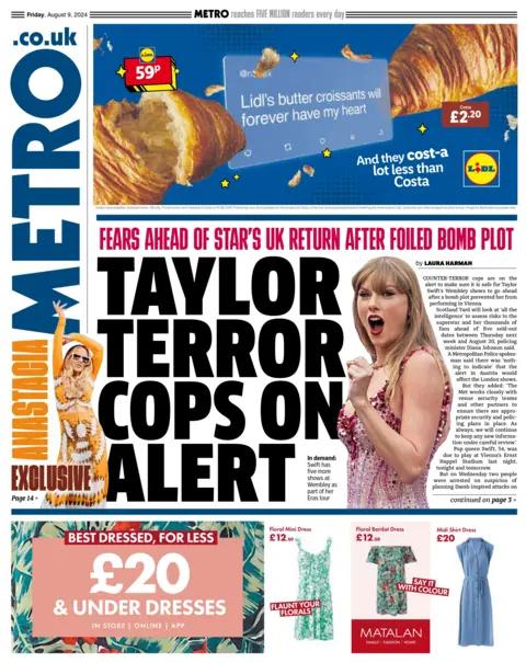 Metro: Taylor terror cops on alert