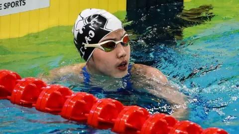 Yu Zidi competes in China's national championships