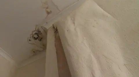 Damage to ceiling after a leak