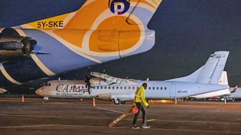 AFP Planes at Goma airport in DR Congo - December 2023