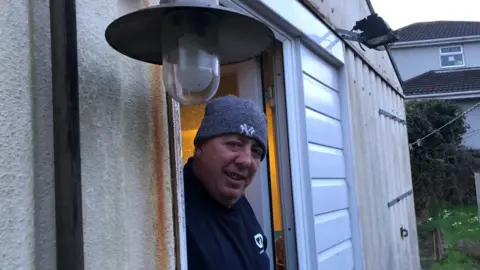 BBC Martin Allen in his prefab