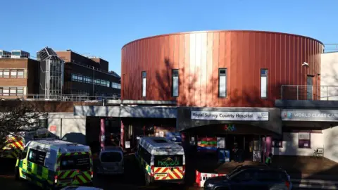Getty Images The entrance to Royal Surrey County Hospital in Guildford