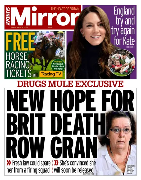 New hope for Brit death row gran, reads the front of the Mirror