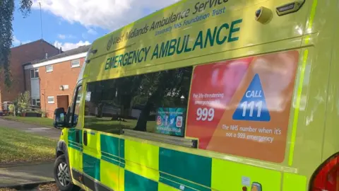 ambulance at a residential address