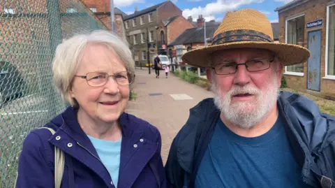 John Devine/BBC Marian and Ken Shelley in Wisbech