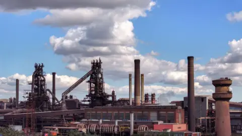 Getty Images Steel plant with lots of towers