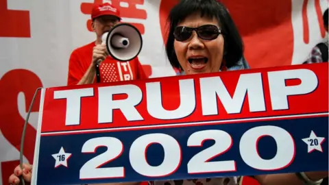 Getty Images Trump supporter rally in New York City in 2019