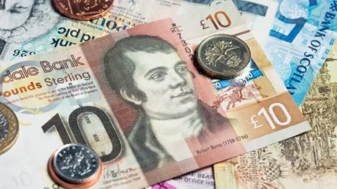 Getty Images scottish banknotes