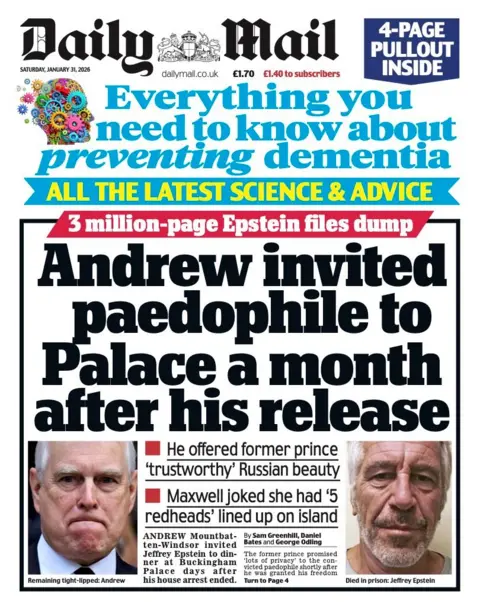 "Andrew invited paedophile to Palace a month after his release."
