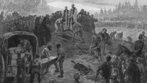 Illustrated London News Ltd/Mary Evans Burial of the unknown dead at Woolwich cemetery