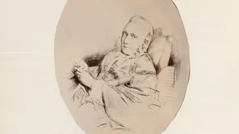 DAG Emily Eden, silver gelatin print on paper pasted on paper, 1860s