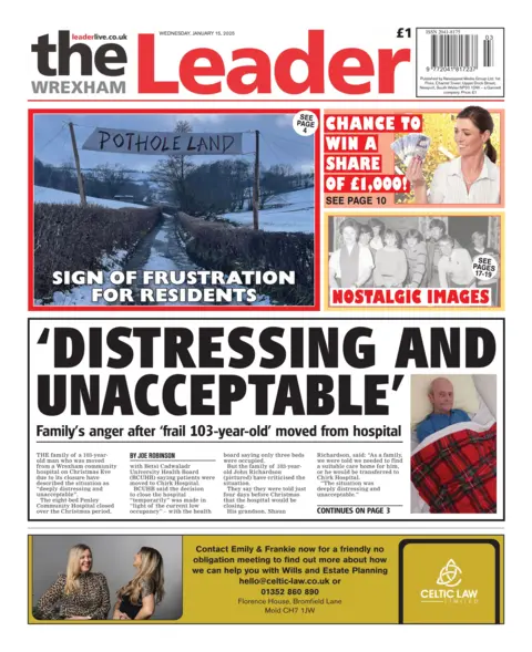 Wrexham Leader Wrexham Leader front page