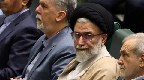 Iranian Intelligence Minister Esmaeil Khatib attends a Parliament session 