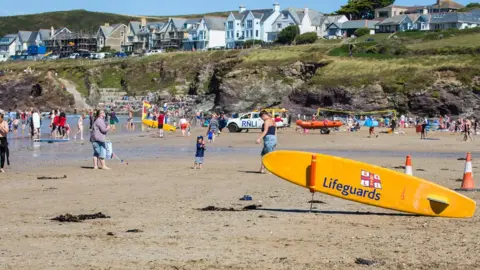 Graham Eva People on Polzeath beach