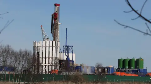 PA Media A test site for fracking at Barton Moss, Manchester.