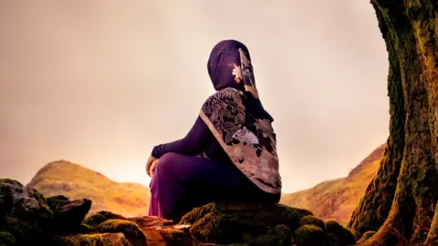 Muhammad Muhsin Abd Rahman  woman looking over mountains