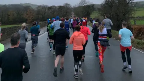 Oliver Wright / BBC Photo shows the 2021 Percy Pud race