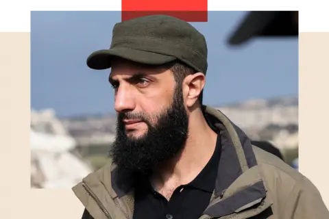 Getty Images Close up of Syrian rebel leader Ahmed al-Sharaa