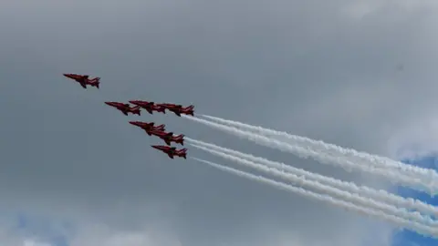 BBC Red Arrows at RAF Cosford Air Show