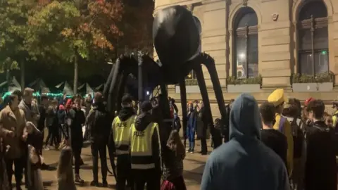 Spider stretches its legs in Derry