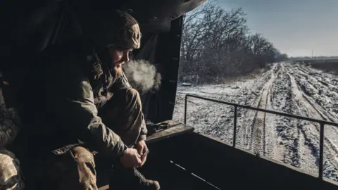 Getty Images Ukrainian troop in Donetsk