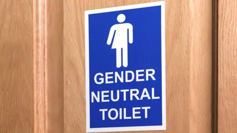 Getty Images Gender neutral toilet sign