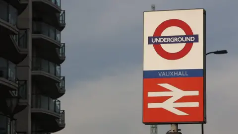 BBC Vauxhall station sign