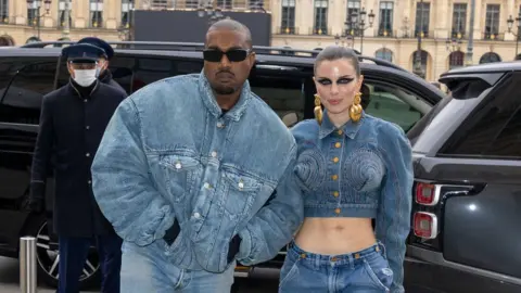 Getty Images Ye and Julia Fox