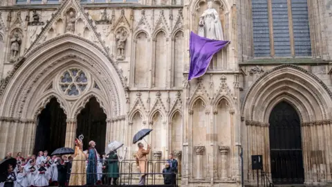 Getty Images The King and Queen Consort at York Minster