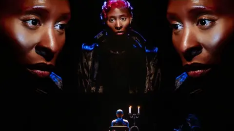 Daniel Boud Cynthia Erivo on stage as Dracula 