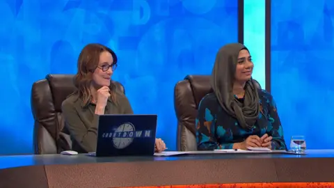 Susie Dent and Dr Nighat Arif on an episode of Countdown