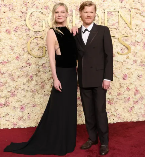 Getty Images Kirsten Dunst and Jesse Plemons attend the 82nd Annual Golden Globe Awards at The Beverly Hilton on January 05, 2025 in Beverly Hills, California