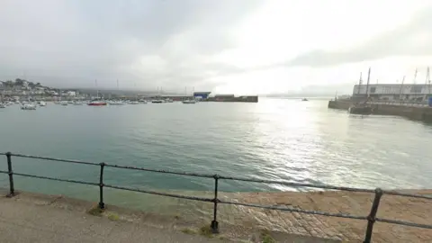 Aerial view of Penzance harbour