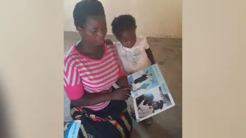 Sarah O'Gorman Funny Nkhambule, a parent who came to the launch with her child