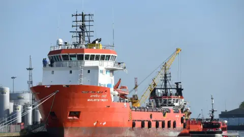 PA Indian supply vessel Malaviya Twenty in port at Great Yarmouth