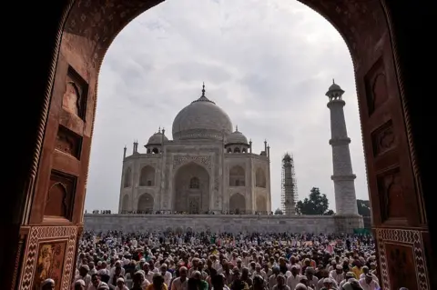 Getty Images The Taj Mahal attracts millions of tourists every year