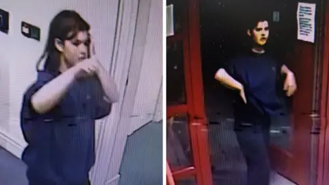 North Yorkshire Police CCTV images of missing girl Leah