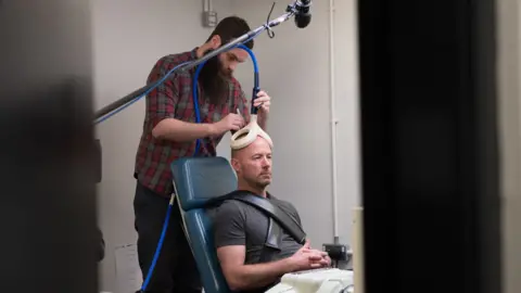 Stirling University Alan Shearer undergoing tests