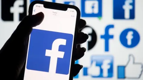 PA Media Facebook on smartphone