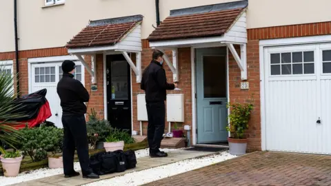Hertfordshire County Council Firefighters delivering tests in Broxbourne