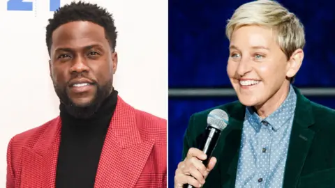 Getty Images Kevin Hart and Ellen DeGeneres