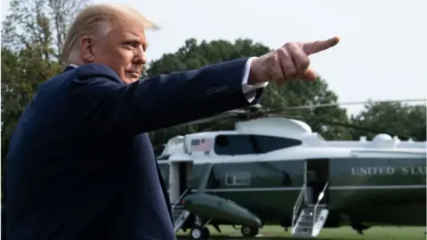 Getty Images Trump and Marine One