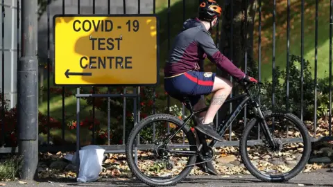 PA Media Covid testing sign